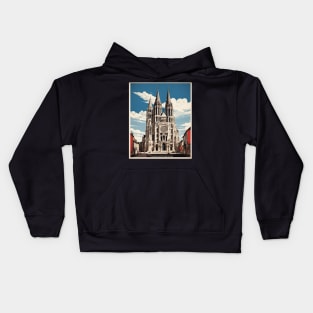 Cathedrale Notre Dame France Tourism Vintage Poster Kids Hoodie